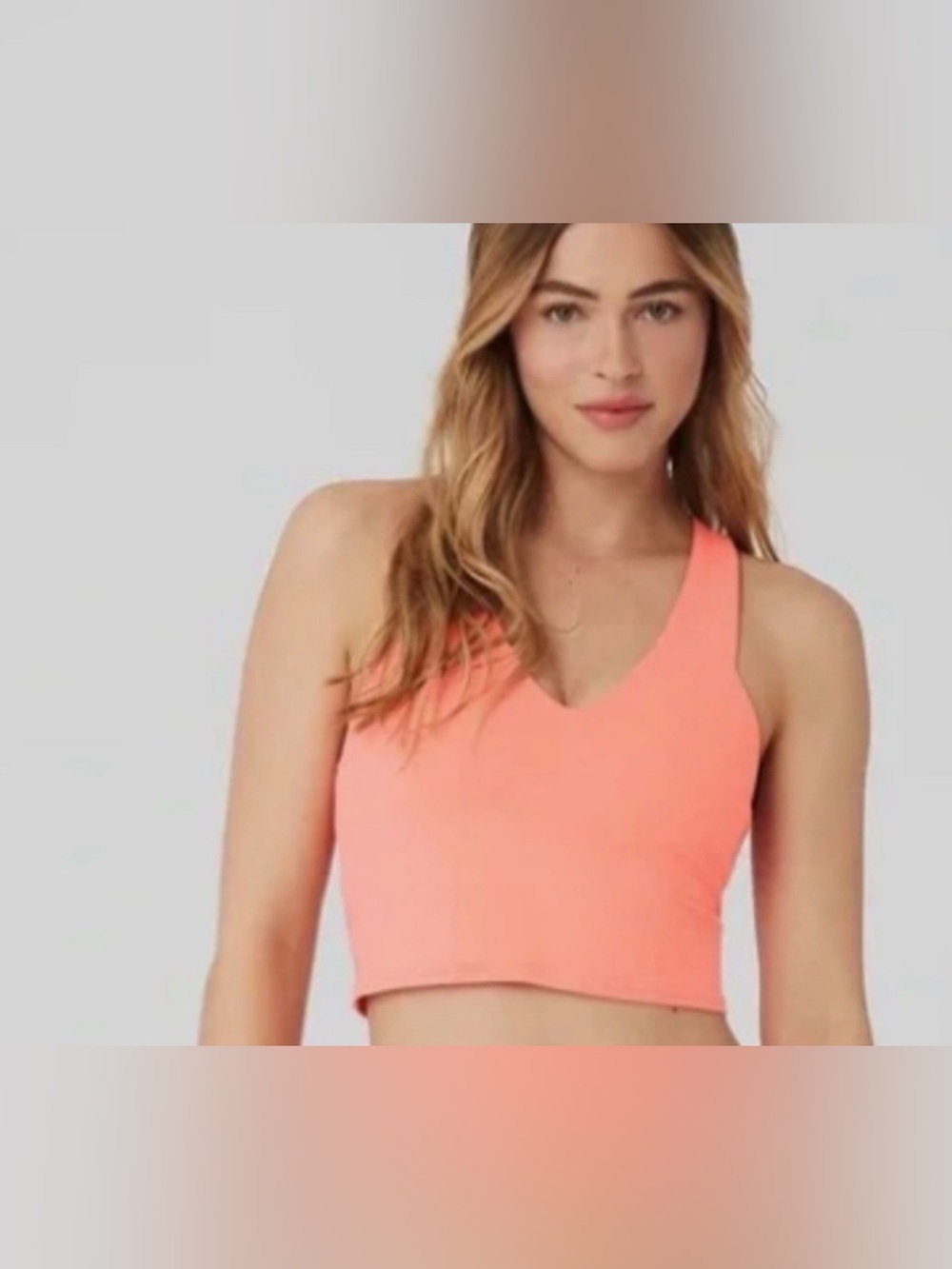 ALO Airbrush Real Bra Tank -
Coral size M